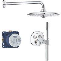Grohe Grohtherm SmartControl Perfect Rear-Fed Concealed Chrome Thermostatic Shower Set (114XT)