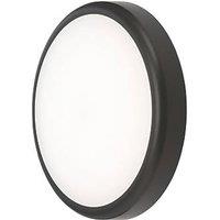 Knightsbridge BT14ACTB Indoor & Outdoor Round LED CCT Adjustable Bulkhead Black 14W 1130 - 1260lm (115GA)
