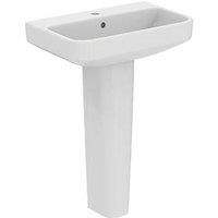 Ideal Standard i.life S Washbasin & Pedestal 1 Tap Hole 600mm (115HM)