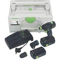 Festool TXS 18 C 3.0-Set 18V 2 x 3.0Ah Li-Ion Airstream Li-High Power Brushless Cordless Drill Driver (115HN)