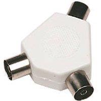 Essentials Coax (Male) to F-Plug (Male) 2-Way Y-Splitter (11650)