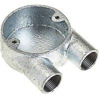 Deta 2 Way 20mm U Conduit Box Galvanised (1165J)