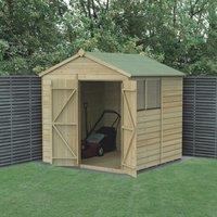 Forest Beckwood 7' x 7' (Nominal) Apex Shiplap Timber Shed with Base & Assembly (116PW)