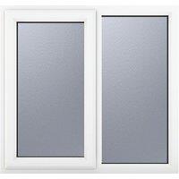 Crystal Left-Hand Opening Obscure Double-Glazed Casement White uPVC Window 905mm x 965mm (116VH)