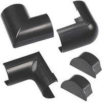 D-Line ABS Plastic Black Trunking Accessories 5 Pieces (117FG)