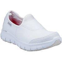 Skechers Sure Track Size 4 Womens White Slip-On Non Safety Shoes (117JV)