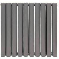 Towelrads Dorney 600mm x 592mm 1042BTU Anthracite Vertical Designer Radiator (117RY)