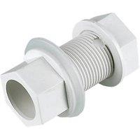 FloPlast Straight Tank Connectors White 21.5mm 5 Pack (11877)