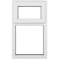 Crystal Top Opening Clear Double-Glazed Casement White uPVC Window 610mm x 1040mm (118JK)