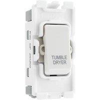 British General Nexus 800 Grid 20A Grid DP Tumble Dryer Switch White (118PY)