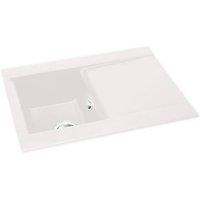 Abode Aspekt 1 Bowl Granite Composite Kitchen Sink White Reversible 716mm x 500mm (118RK)