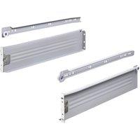 Essentials Silver Side Fix Drawer Runners 400mm 2 Piece Set (118TA)