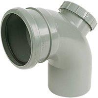 FloPlast Push-Fit -Boss 92.5 Single Socket Access Bend Grey 110mm (11971)