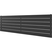 Ximax Oceanus 445mm x 1500mm 2515BTU Black Horizontal Designer Radiator (119YE)