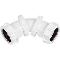 FloPlast WC23 Universal Compression Waste Adjustable Bend 40mm (12007)