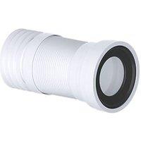 Viva Slinky-Fit Flexible Straight WC Pan Connector White 240-500mm (120HR)