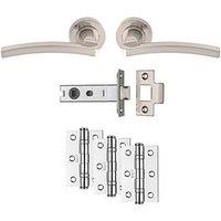 Carlisle Brass Tavira Door Handle Pair Satin Nickel (120JA)