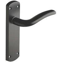 Designer Levers Goodrich Fire Rated Latch Lever Door Handle Pair Matt Black (120KK)