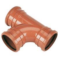 FloPlast Push-Fit 87.5 Triple Socket Equal Junction 110mm (12152)