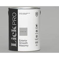 LickPro 5Ltr Smooth Grey BS 00 A 05 Masonry Paint (121FW)
