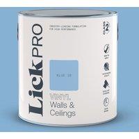 LickPro 2.5Ltr Blue 10 Vinyl Matt Emulsion Paint (121TM)