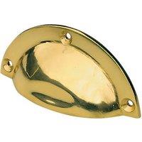 Essentials Shell Drawer Pull 90mm Polished Brass (12211)
