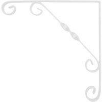 Essentials Ornamental Scroll Shelf Brackets White 100mm x 100mm 10 Pack (122VJ)