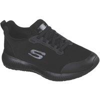 Skechers Squad SR Size 2 Womens Black Slip-On Occupational Work Trainers (122XV)