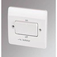 MK Logic Plus 10A 1-Gang 3-Pole Fan Isolator Switch White (12319)