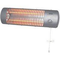 Essentials 600 / 1200W Electric Wall-Mounted Quartz Heater Grey (1238P)