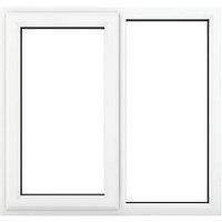 Crystal Left-Hand Opening Clear Double-Glazed Casement White uPVC Window 1190mm x 1190mm (123JK)