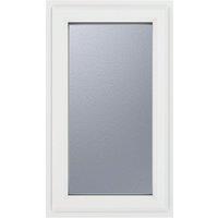 Crystal Left-Hand Opening Obscure Double-Glazed Casement White uPVC Window 610mm x 820mm (123VH)