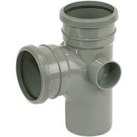 FloPlast Push-Fit 92.5 Double Socket Branch Grey 110mm (12454)