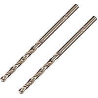 Erbauer Straight Shank Metal Drill Bits 3mm x 61mm 2 Pack (124JL)
