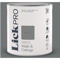 LickPro 2.5Ltr Grey 10 Vinyl Matt Emulsion Paint (124TM)