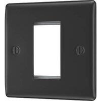 British General Nexus Metal 1-Module Modular Faceplate Matt Black (127PM)