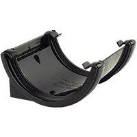 FloPlast uPVC Half Round Union Bracket Black 112mm (12825)