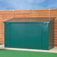 Asgard Max 7' x 3' 6" (Nominal) Pent Metal Bike Store Green (1287K)