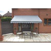 Greenhurst Berkeley Patio Awning Grey/White 3m x 2m (1287V)