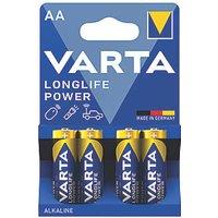 Varta Longlife Power AA 1.5V Alkaline High Energy Batteries 4 Pack (1288K)