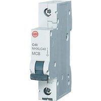 Wylex 40A SP C Curve MCB (128FR)