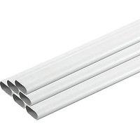 Deta TTE Oval uPVC White Conduit 20mm x 2m 40 Pack (128VT)