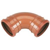 FloPlast Push-Fit 87.5 Double Socket Bend 110mm (12960)