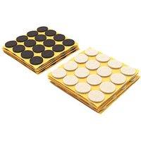 Essentials Brown/Beige Round Self-Adhesive Felt Pads 22mm x 22mm 160 Pack (129XG)