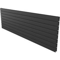 Ximax Oceanus Duplex 595mm x 1800mm 5922BTU Black Horizontal Designer Radiator (129YE)