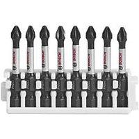 Bosch 1/4" 50mm Hex Shank PH2 Impact Control Screwdriver Bits 8 Piece Set (130FW)