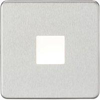 Knightsbridge Recessed Square LED Kitchen Plinth Light Brushed Chrome 0.8W 15lm (130PY)
