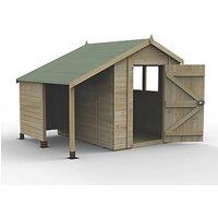 Forest Timberdale 6' x 8' (Nominal) Apex Tongue & Groove Timber Shed with Store (130TF)