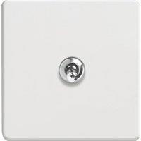 Varilight 10A 1-Gang 2-Way Light Switch Ice White with Colour-Matched Inserts (131YT)