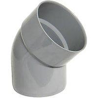 FloPlast Solvent Weld 135 Single Socket Bottom Offset Bend Grey 110mm (13227)